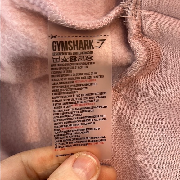 Gymshark Legacy Fitness Crop Full Zip Hoodie Women’s Size Small Pink EUC - Picture 6 of 9